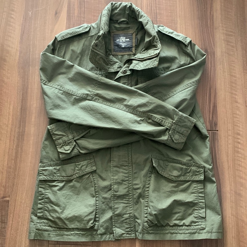 Men H&M military jacket